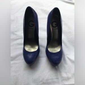 Guess Blue Embossed High Heels